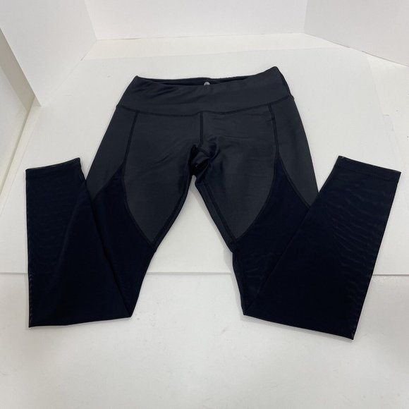 90 Degree by Reflex Yoga Pants Tights Cropped S Black, See-Through From Mid... - Picture 2 of 6